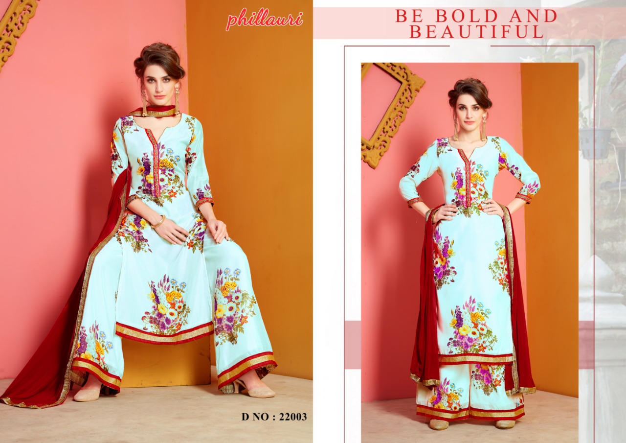 Phillauri Vol-9 By Phillauri 22001 To 22004 Series Beautiful Suits Colorful Stylish Fancy Casual Wear & Ethnic Wear Chanderi Printed Dresses At Wholesale Price