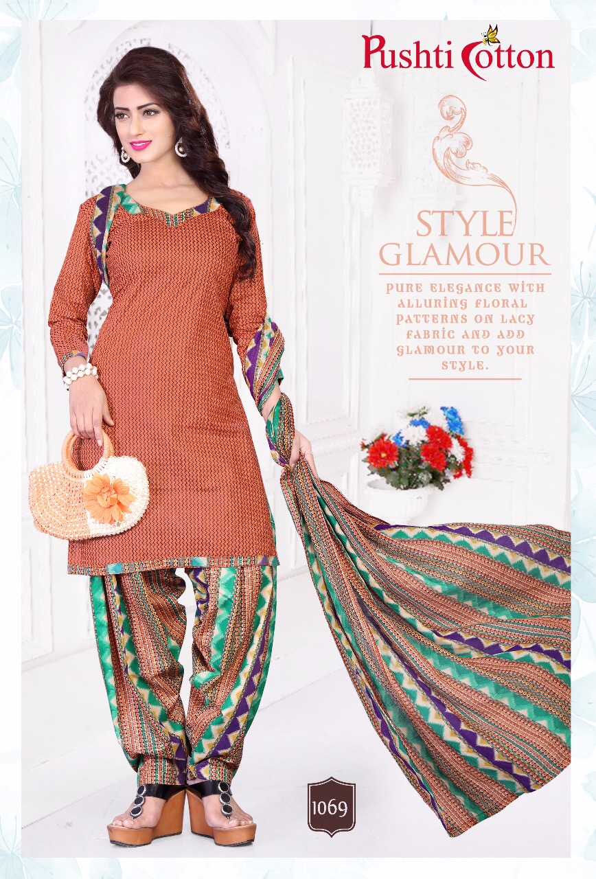Pihu Patiyala Vol-1 By Pushti 1061 To 1070 Series Beautiful Patiyala Suits Colorful Stylish Fancy Casual Wear & Ethnic Wear Heavy Cotton Printed Dresses At Wholesale Price
