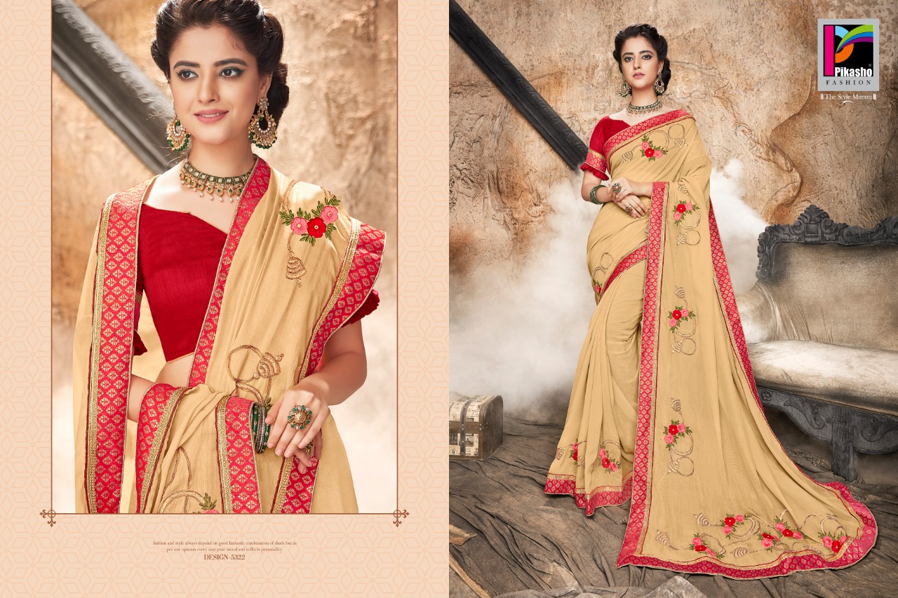 Pikasho 5310 Series By Pikasho 5310 To 5323 Series Indian Traditional Wear Collection Beautiful Stylish Fancy Colorful Party Wear & Occasional Wear Georgette Embroidered Sarees At Wholesale Price