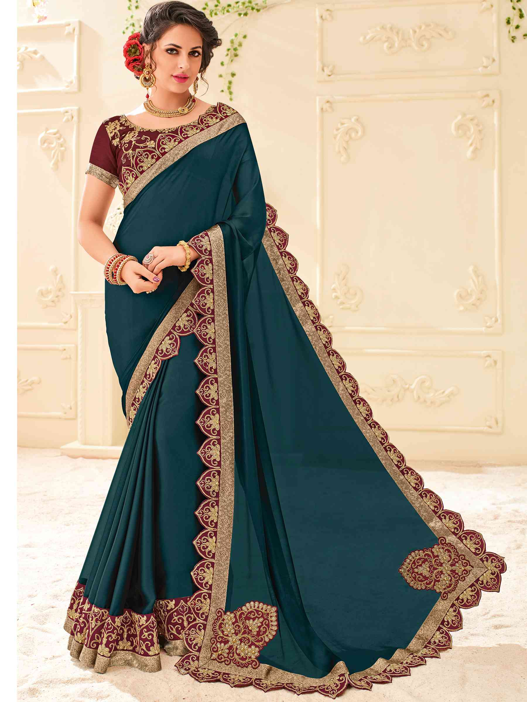 Platinum Vol-4 By Indian Women Pl-32104 To Pl-32123 Series Indian Designer Traditional Wear Collection Beautiful Stylish Colorful Party Wear & Occasional Wear Silk/ Georgette/ Chiffon Sarees At Wholesale Price