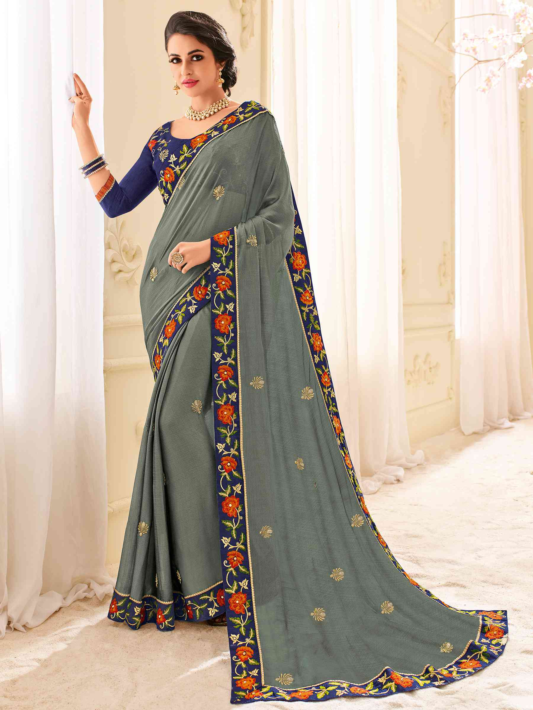 Platinum Vol-4 By Indian Women Pl-32104 To Pl-32123 Series Indian Designer Traditional Wear Collection Beautiful Stylish Colorful Party Wear & Occasional Wear Silk/ Georgette/ Chiffon Sarees At Wholesale Price