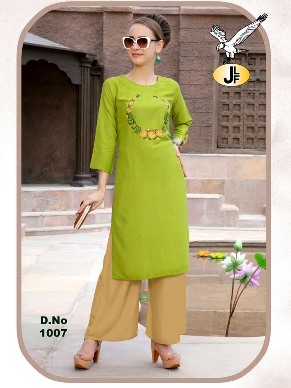 Plazzo House Vol-1 By Jlf 1001 To 1008 Series Stylish Fancy Beautiful Colorful Casual Wear & Ethnic Wear Heavy Rayon Kurtis At Wholesale Price