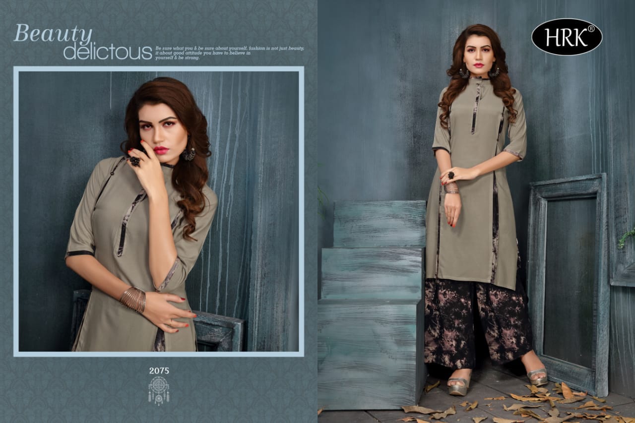 Plazzo By Hrk 2072 To 2076 Series Beautiful Stylish Fancy Colorful Casual Wear & Ethnic Wear & Ready To Wear Rayon Printed Kurtis At Wholesale Price