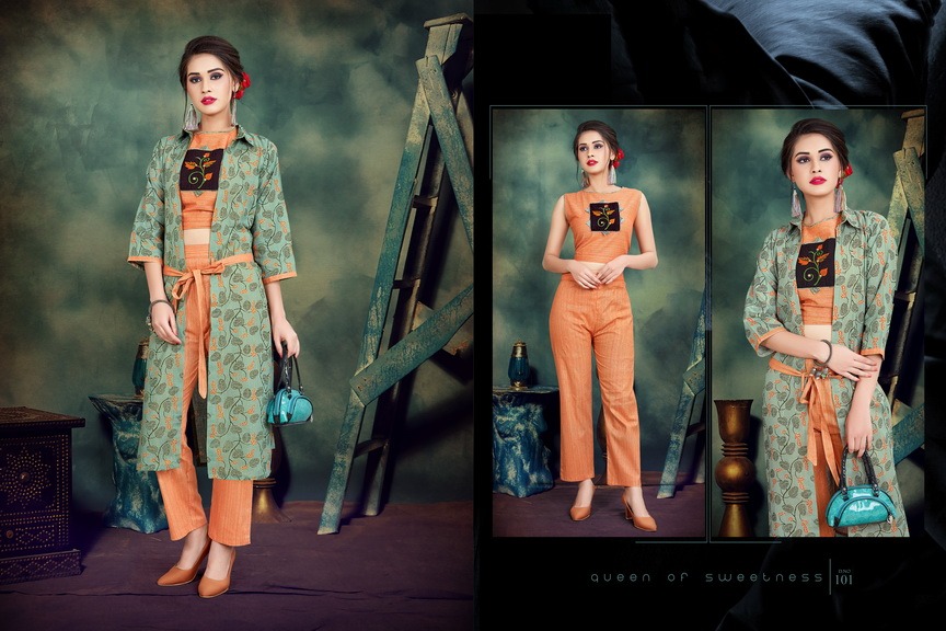 Pochinki Vol-2 By Fashion X 101 To 104 Series Beautiful Stylish Colorful Fancy Party Wear & Ethnic Wear & Ready To Wear Cotton Khadi Tops With Pant At Wholesale Price