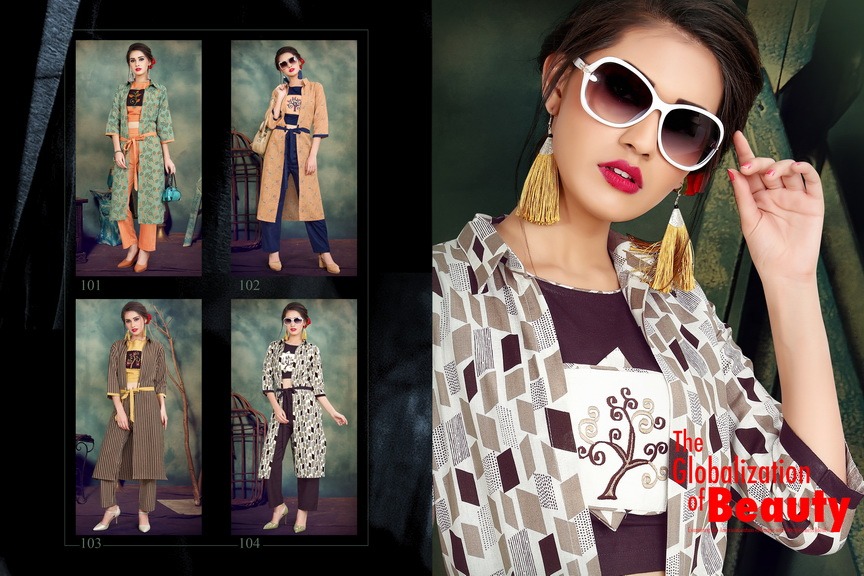 Pochinki Vol-2 By Fashion X 101 To 104 Series Beautiful Stylish Colorful Fancy Party Wear & Ethnic Wear & Ready To Wear Cotton Khadi Tops With Pant At Wholesale Price
