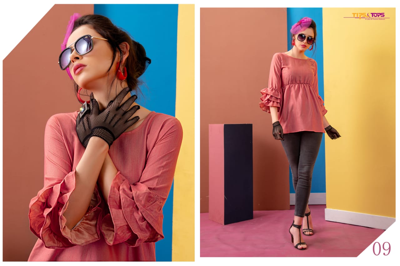 Polo By Tips & Tops 01 To 09 Series Beautiful Stylish Fancy Colorful Casual Wear & Ethnic Wear & Ready To Wear Heavy Rayon Printed Short Top Kurtis At Wholesale Price