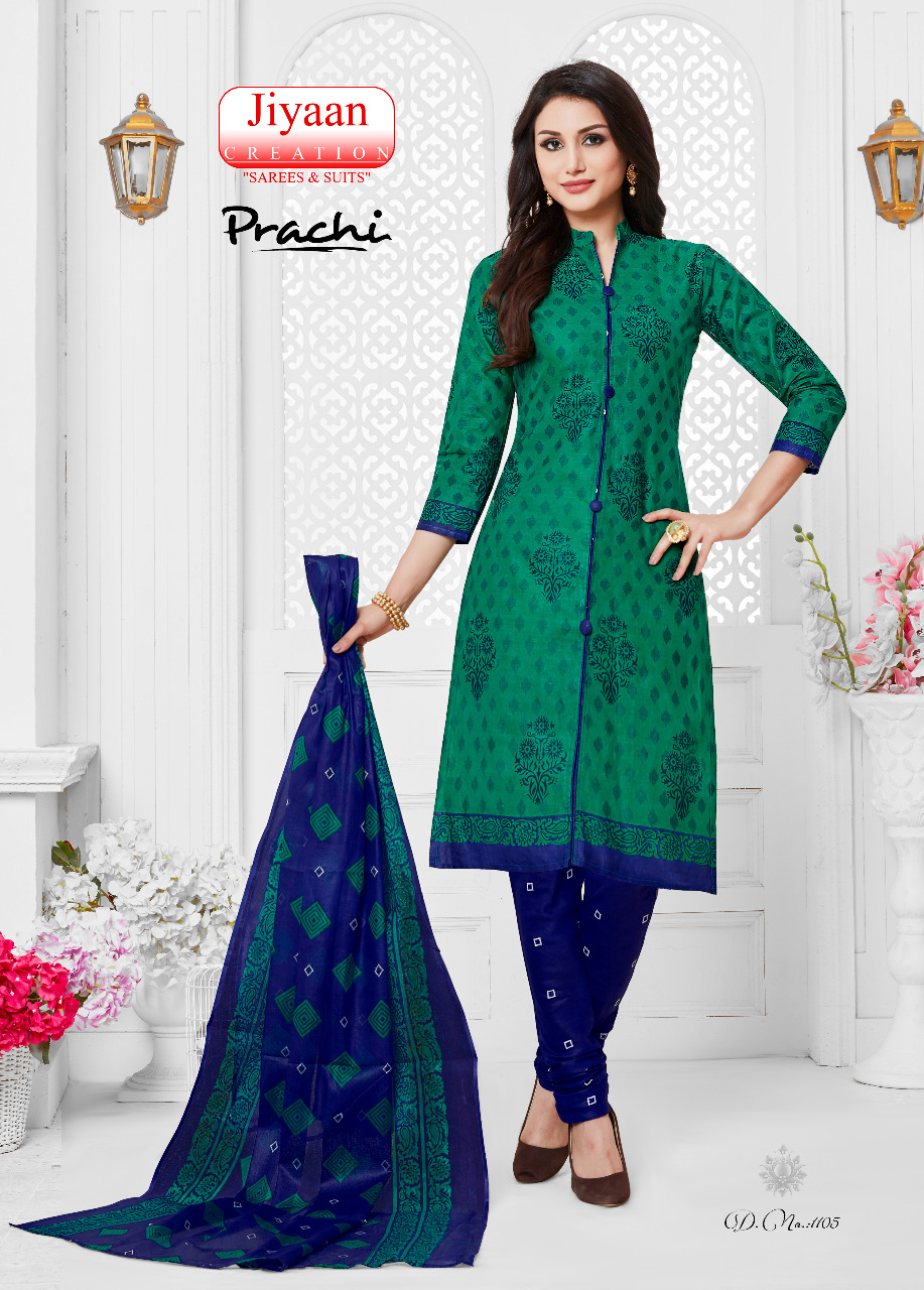 Prachi Vol-3 By Jiyaan Creation 1101 To 1112 Series Stylish Fancy Beautiful Colorful Casual Wear & Ethnic Wear Pure Cotton Printed Dresses At Wholesale Price