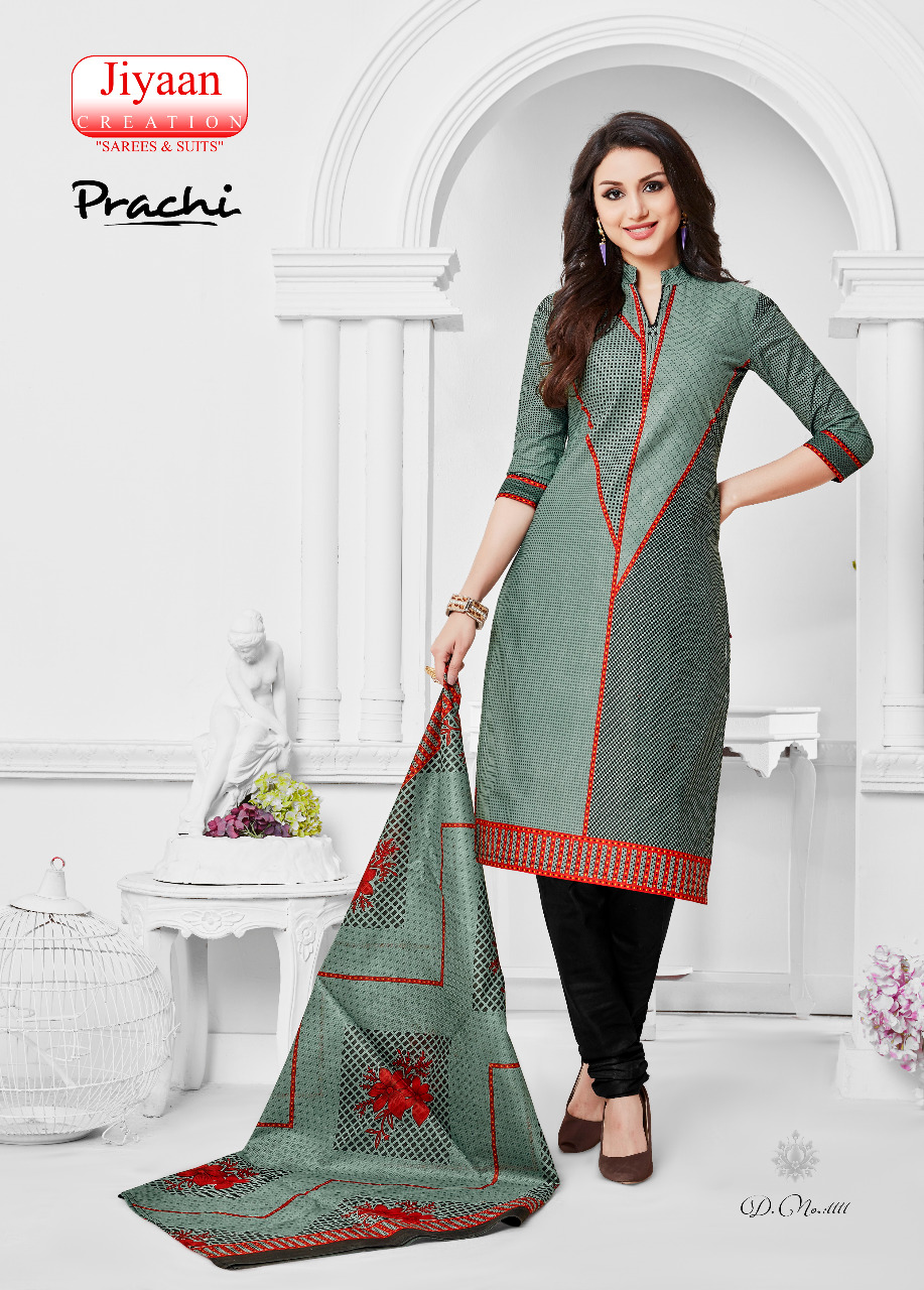 Prachi Vol-3 By Jiyaan Creation 1101 To 1112 Series Stylish Fancy Beautiful Colorful Casual Wear & Ethnic Wear Pure Cotton Printed Dresses At Wholesale Price