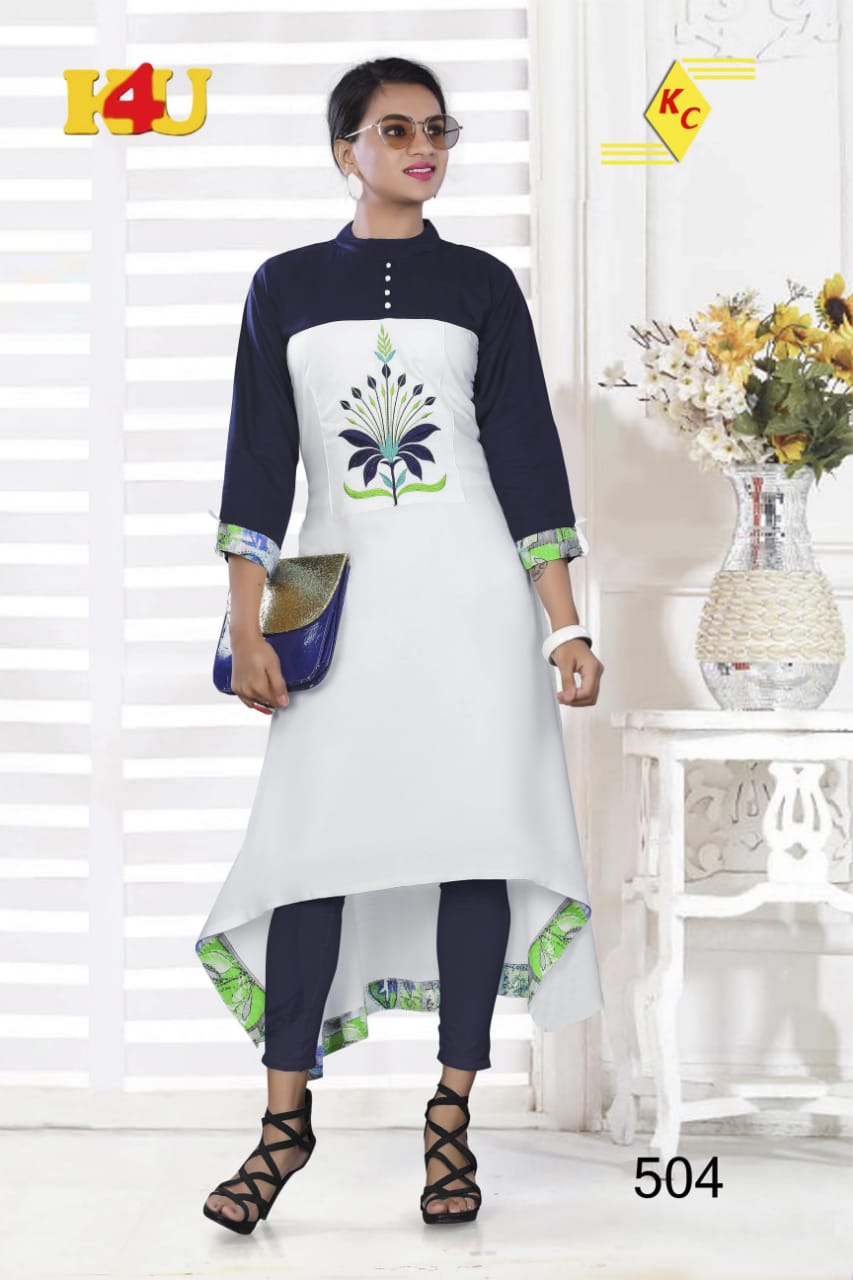 Prachi By K4u 501 To 506 Series Beautiful Stylish Fancy Colorful Casual Wear & Ethnic Wear & Ready To Wear Rayon Kurtis At Wholesale Price