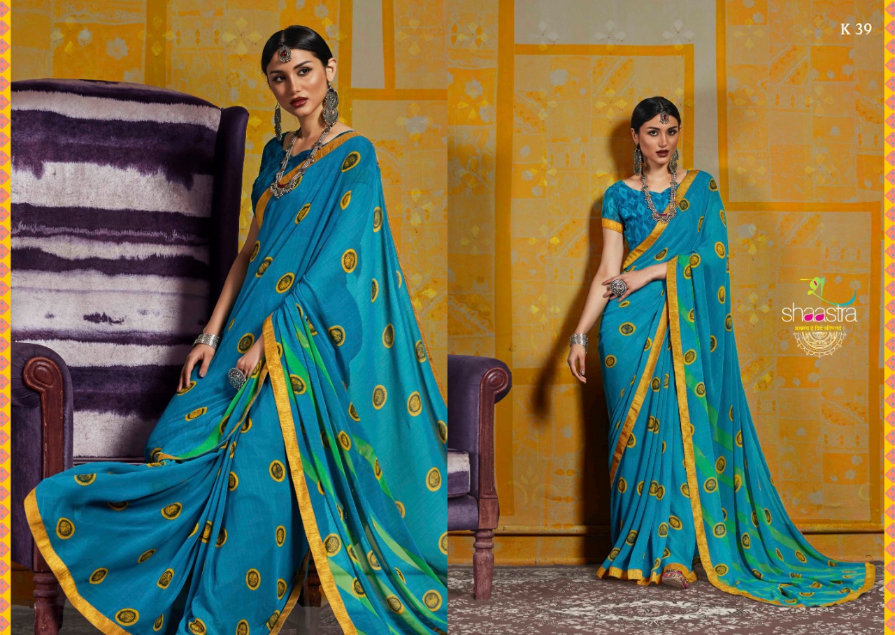 Prada Vol-1 By Shaastra Sarees 31 To 40 Series Indian Traditional Wear Collection Beautiful Stylish Fancy Colorful Party Wear & Occasional Wear Bemberg Georgette Sarees At Wholesale Price