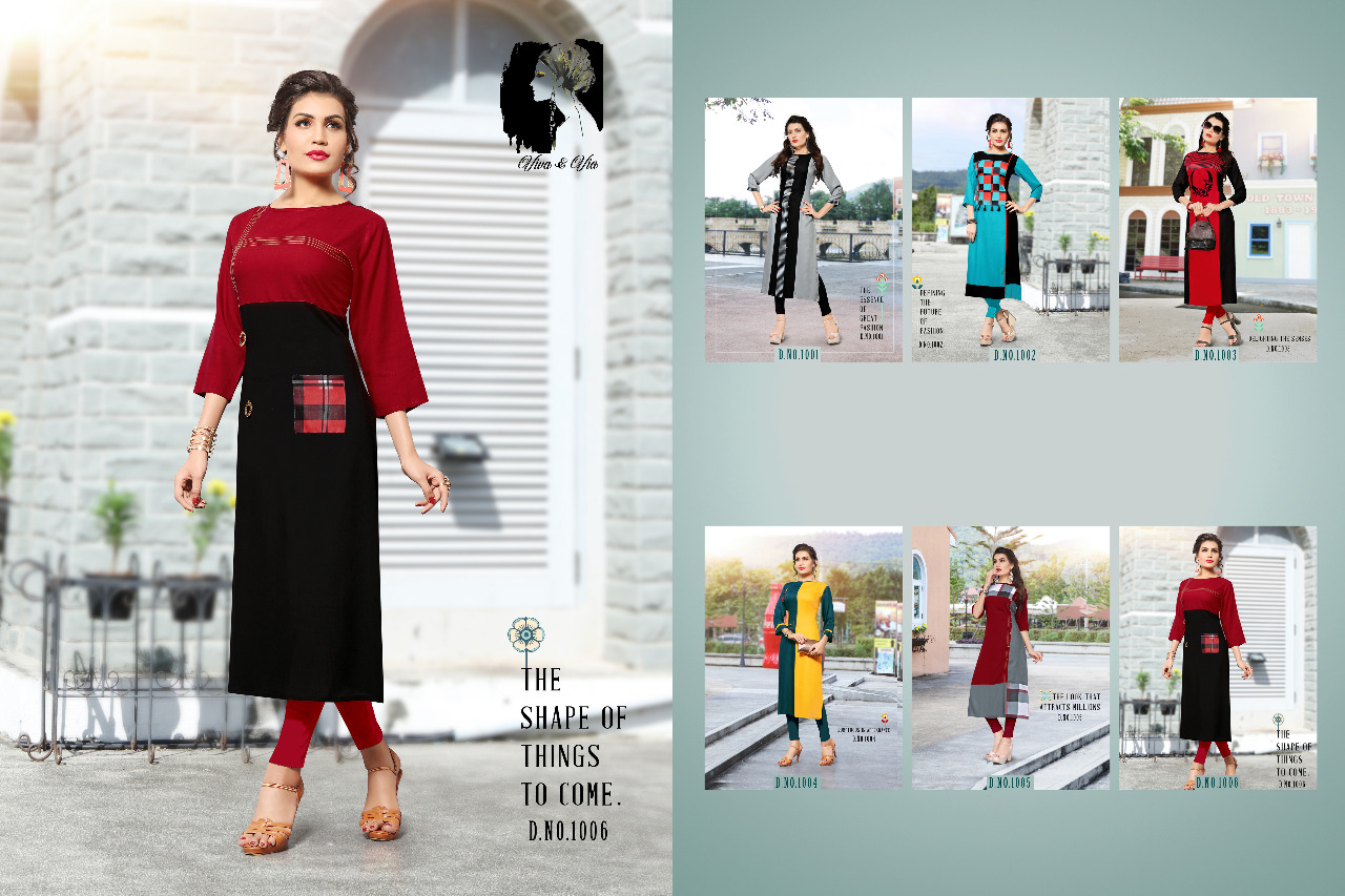 Pragya Vol-1 By Viva & Via 1001 To 1006 Series Beautiful Stylish Fancy Colorful Casual Wear & Ethnic Wear Heavy Rayon Printed Kurtis At Wholesale Price