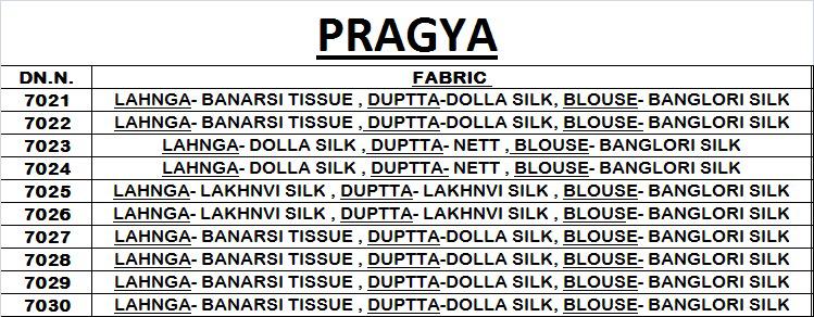 Pragya 7021 Series By Pragya 7021 To 7030 Series Designer Beautiful Wedding Collection Occasional Wear & Party Wear Banarasi Tissue Lehengas At Wholesale Price