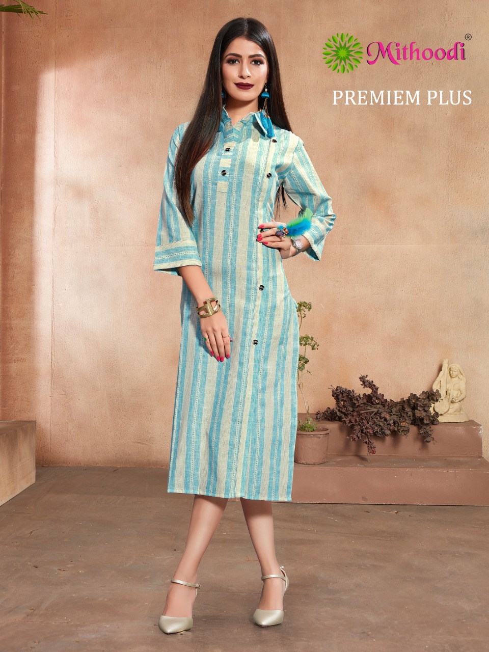 Premium Plus By Mithoodi 1001 To 1004 Series Beautiful Stylish Fancy Colorful Casual Wear & Ethnic Wear Liva Cotton Linning Kurtis At Wholesale Price