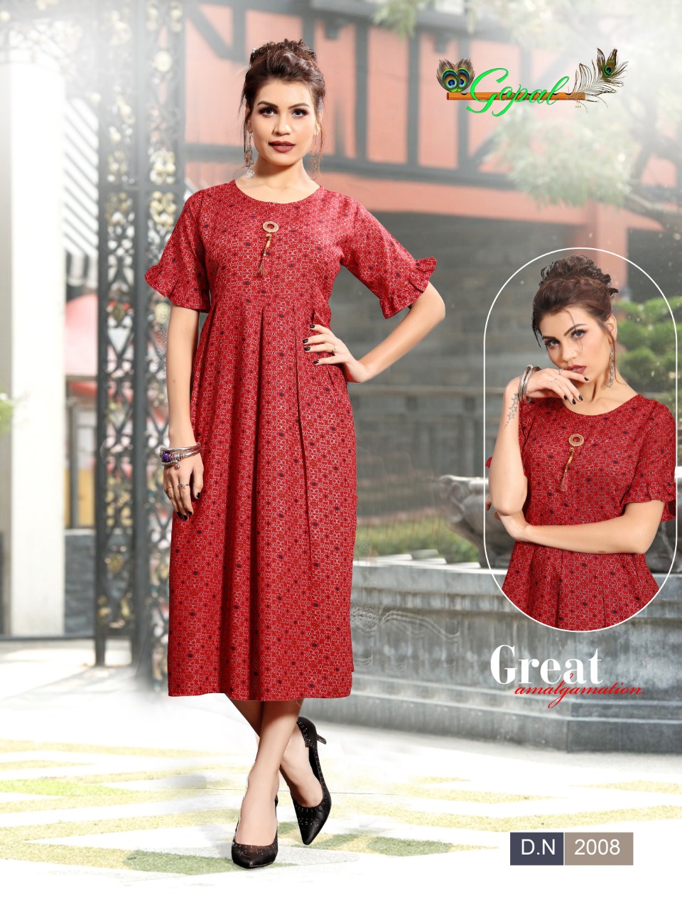 Pride Vol-2 By Gopal 2001 To 2008 Series Indian Traditional Wear Collection Beautiful Stylish Fancy Colorful Party Wear & Occasional Wear Rayon Printed Kurtis At Wholesale Price