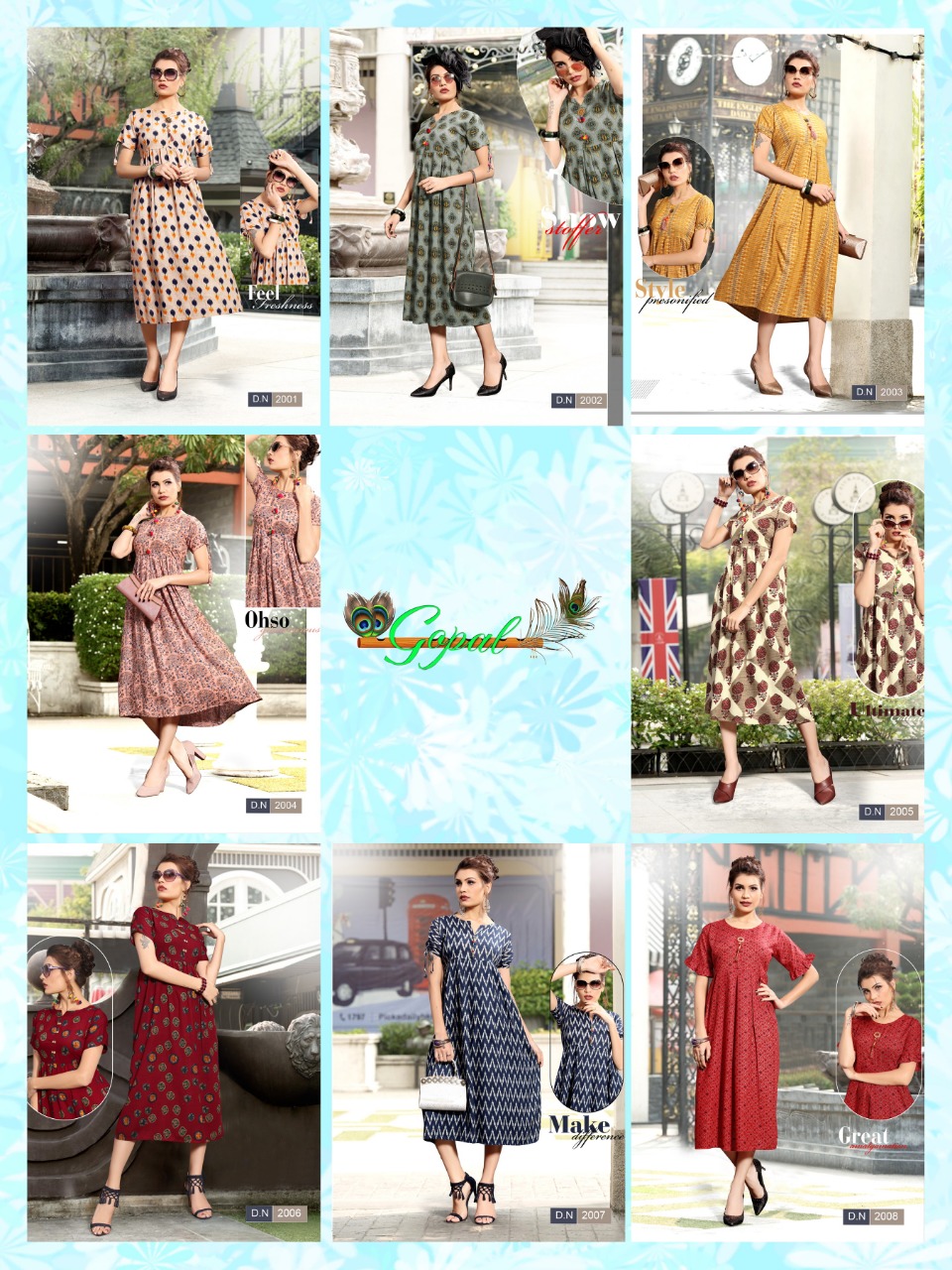 Pride Vol-2 By Gopal 2001 To 2008 Series Indian Traditional Wear Collection Beautiful Stylish Fancy Colorful Party Wear & Occasional Wear Rayon Printed Kurtis At Wholesale Price