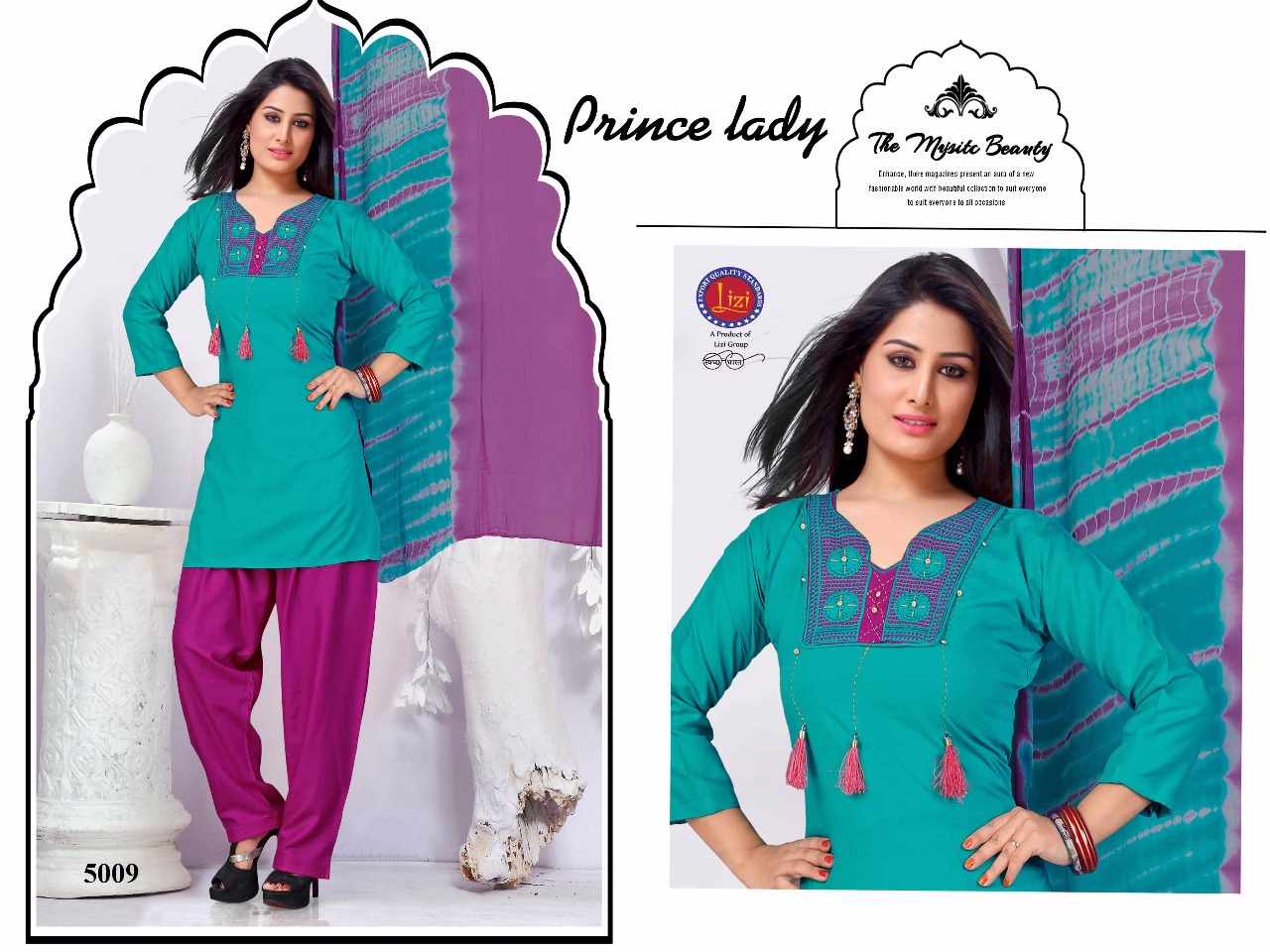 Prince Lady By Lizi 5001 To 5012 Series Beautiful Colorful Stylish Fancy Casual Wear & Ethnic Wear & Ready To Wear Heavy Rayon Kurtis At Wholesale Price