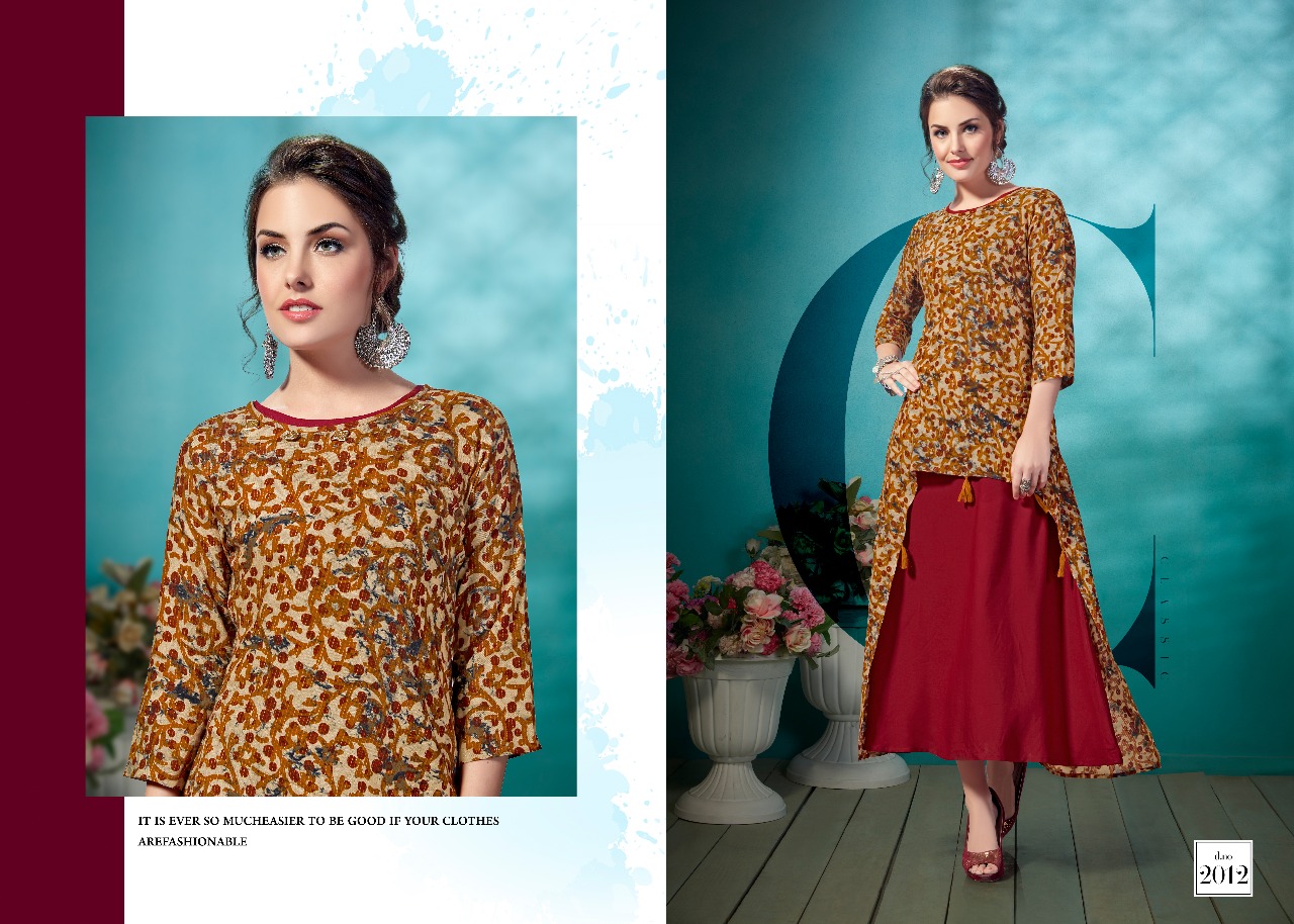 Princess Vol-4 By Dress Up 2012 To 2018 Series Designer Beautiful Stylish Fancy Colorful Party Wear & Ethnic Wear Royal Rayon Printed Kurtis At Wholesale Price