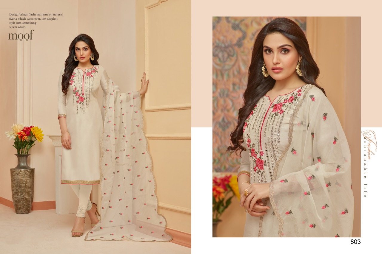 Princess Vol-4 By Moof Fashion 801 To 808 Series Beautiful Suits Stylish Fancy Colorful Casual Wear & Ethnic Wear Collection Upada Silk Dresses At Wholesale Price