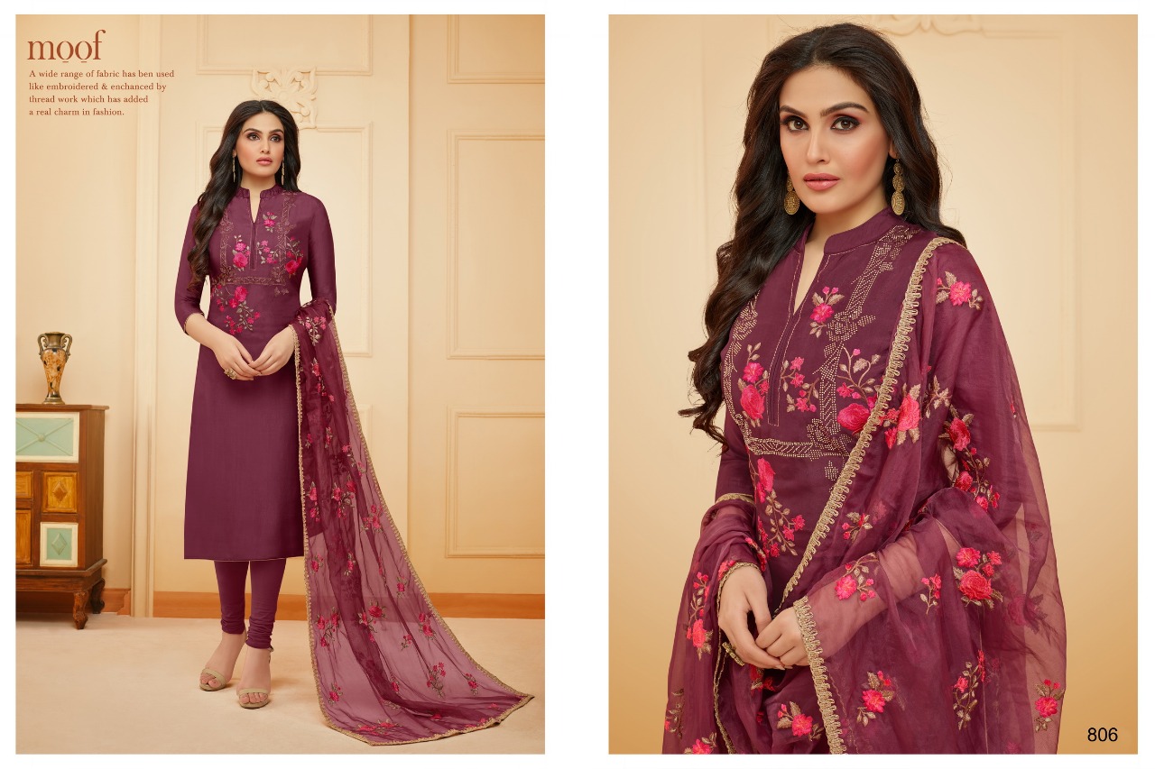 Princess Vol-4 By Moof Fashion 801 To 808 Series Beautiful Suits Stylish Fancy Colorful Casual Wear & Ethnic Wear Collection Upada Silk Dresses At Wholesale Price