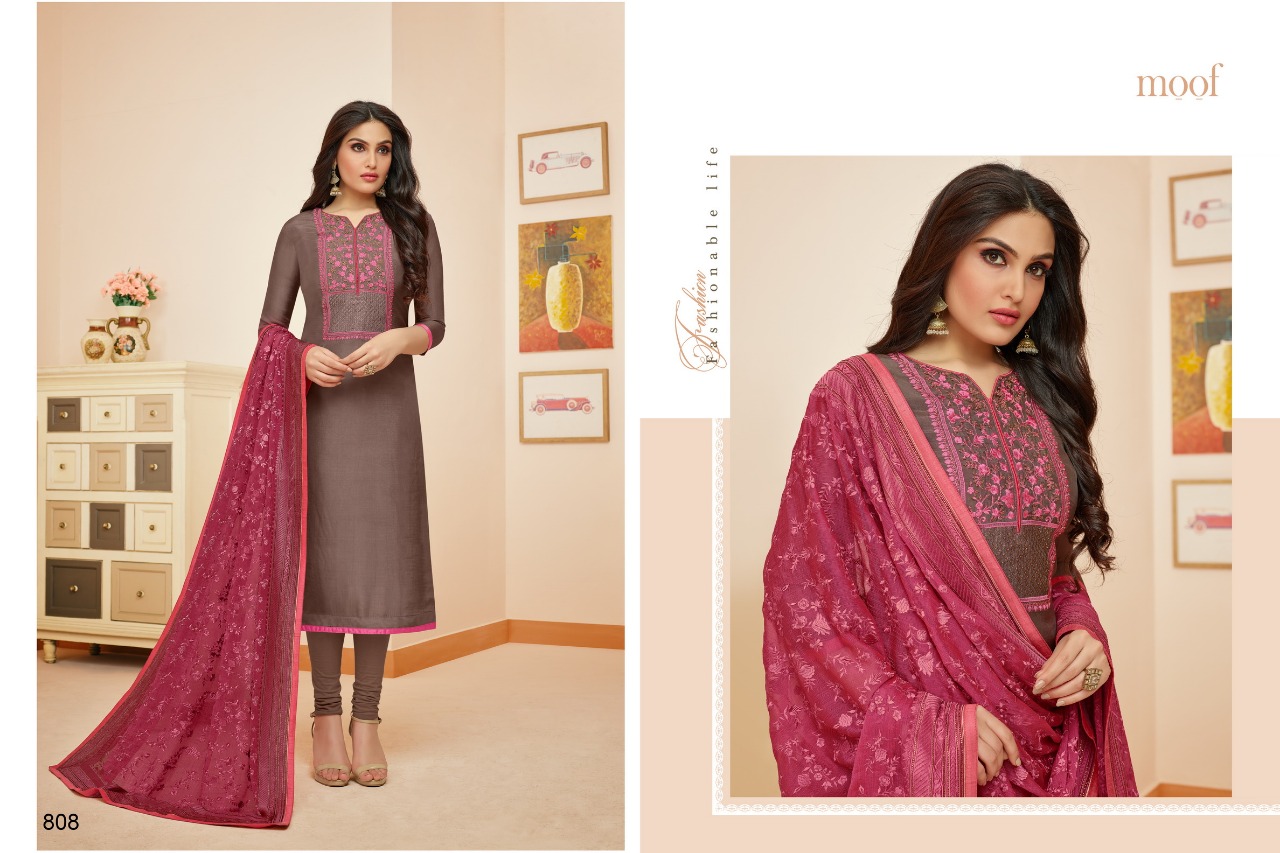 Princess Vol-4 By Moof Fashion 801 To 808 Series Beautiful Suits Stylish Fancy Colorful Casual Wear & Ethnic Wear Collection Upada Silk Dresses At Wholesale Price
