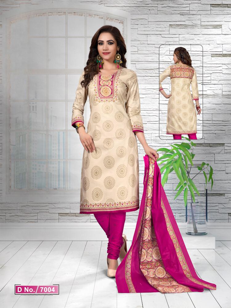 Priyakala Vol-7 By Meenaxi 7001 To 7016 Series Beautiful Collection Suits Stylish Fancy Colorful Party Wear & Ethnic Wear Pure Cotton Printed Dresses At Wholesale Price