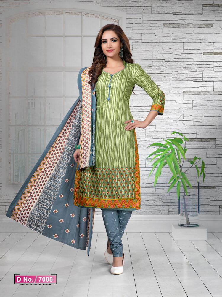 Priyakala Vol-7 By Meenaxi 7001 To 7016 Series Beautiful Collection Suits Stylish Fancy Colorful Party Wear & Ethnic Wear Pure Cotton Printed Dresses At Wholesale Price