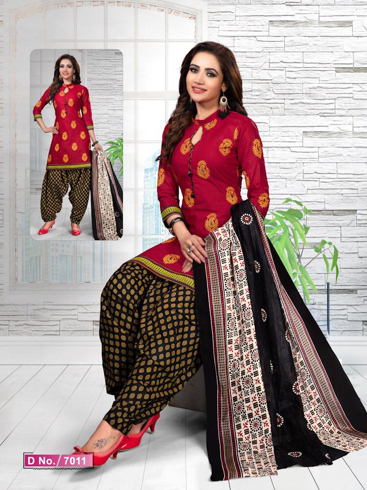 Priyakala Vol-7 By Meenaxi 7001 To 7016 Series Beautiful Collection Suits Stylish Fancy Colorful Party Wear & Ethnic Wear Pure Cotton Printed Dresses At Wholesale Price