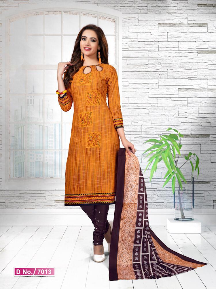 Priyakala Vol-7 By Meenaxi 7001 To 7016 Series Beautiful Collection Suits Stylish Fancy Colorful Party Wear & Ethnic Wear Pure Cotton Printed Dresses At Wholesale Price