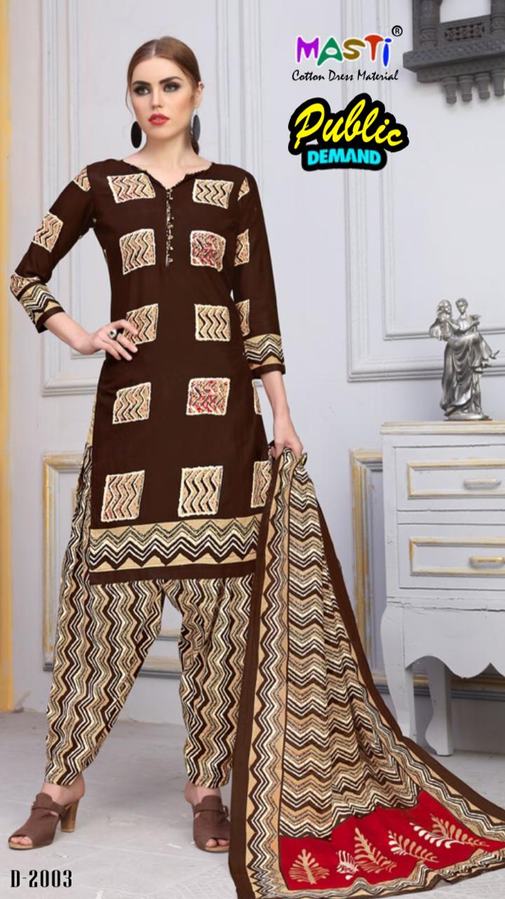 Public Demand By Masti 2001 To 2010 Series Indian Traditional Wear Collection Beautiful Stylish Fancy Colorful Party Wear & Occasional Wear Cotton Printed Dress At Wholesale Price