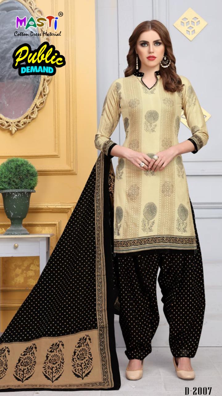 Public Demand By Masti 2001 To 2010 Series Indian Traditional Wear Collection Beautiful Stylish Fancy Colorful Party Wear & Occasional Wear Cotton Printed Dress At Wholesale Price