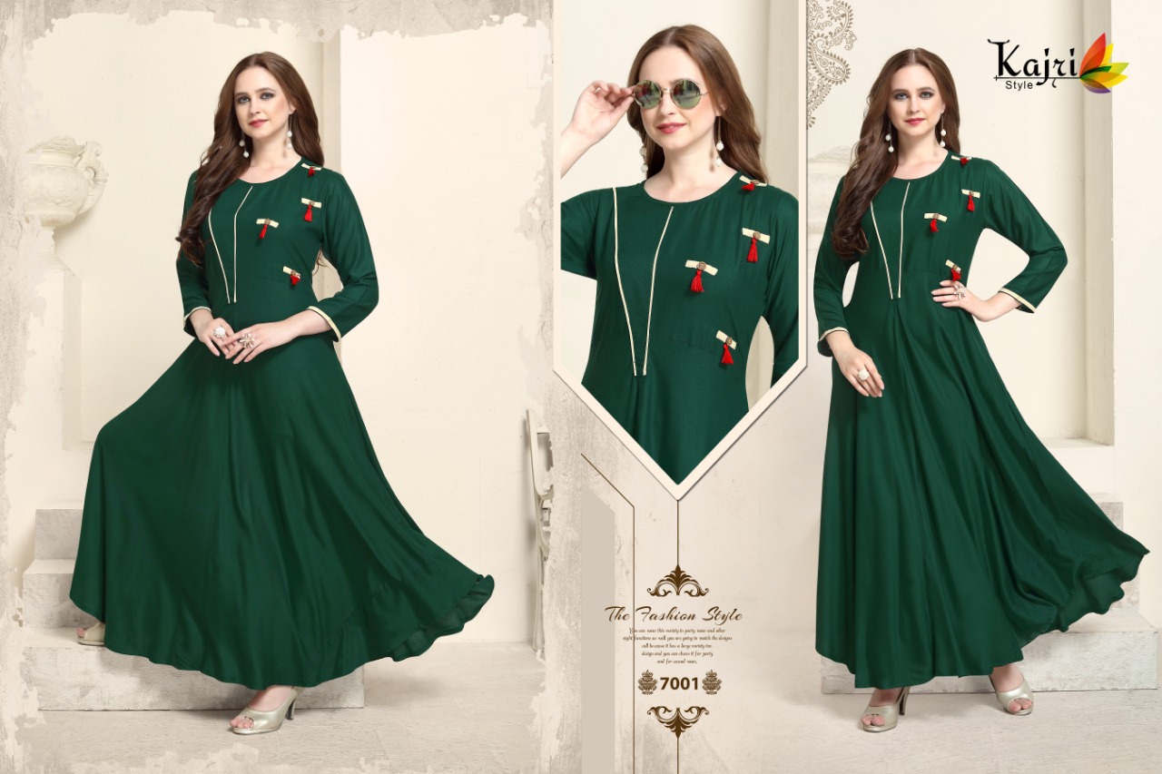 Pulpee Vol-7 By Kajri Style 7001 To 7008 Series Designer Stylish Colorful Fancy Beautiful Party Wear & Ethnic Wear Collection Heavy Rayon Kurtis At Wholesale Price