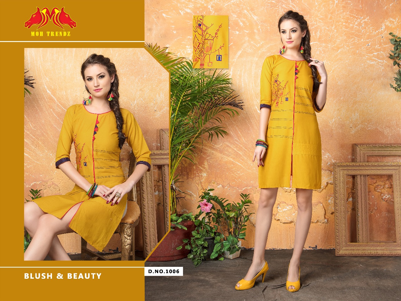 Pulse By Moh Trendz 1001 To 1012 Series Beautiful Stylish Fancy Colorful Casual Wear & Ready To Wear & Ethnic Wear Lawn Kurtis At Wholesale Price