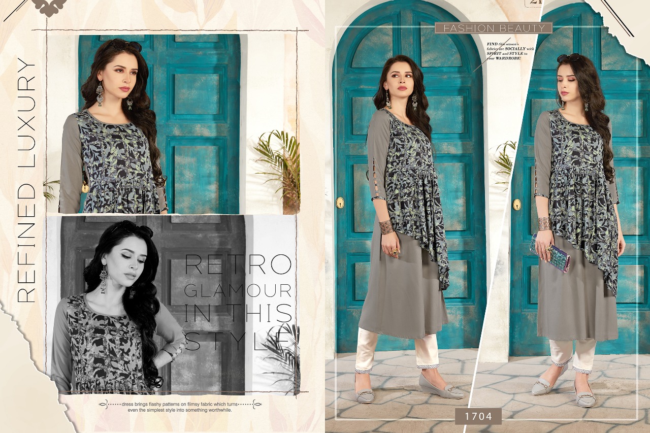 Pulse By Valencia Tex 1701 To 1707 Series Designer Beautiful Stylish Fancy Colorful Casual Wear & Ethnic Wear Rayon Printed Kurtis At Wholesale Price