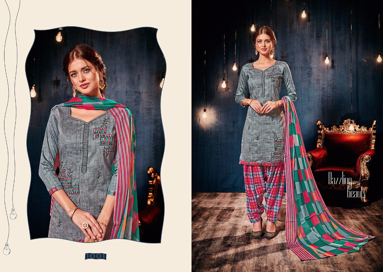 Punjab Di Kudi Vol-10 By Ritu 1001 To 1010 Series Beautiful Pashmina With Patiyala Suits Stylish Fancy Colorful Winter Wear & Ethnic Wear Pure Cotton Jam Silk Print With Embroidered Dresses At Wholesale Price