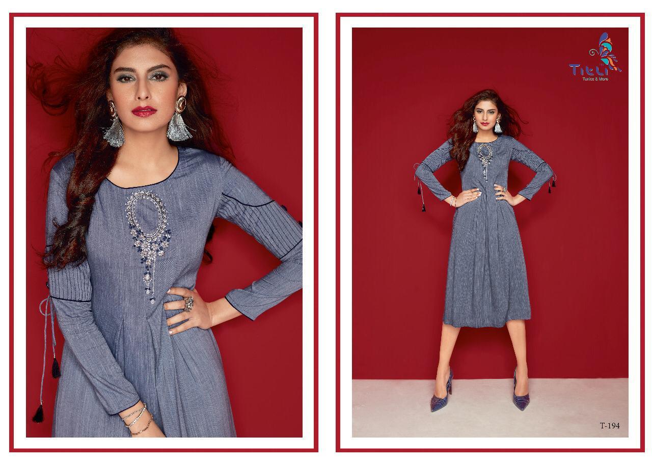 Qalb By Titli 189 To 195 Series Beautiful Colorful Stylish Fancy Party Wear & Ethnic Wear & Ready To Wear Hand Loom Viscose Kurtis At Wholesale Price