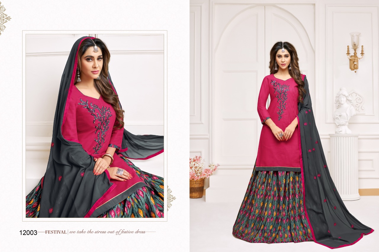 Queen Vol-3 By Kapil Tex 12001 To 12012 Series Indian Traditional Wear Collection Beautiful Stylish Fancy Colorful Party Wear & Occasional Wear Cotton Slub Dresses At Wholesale Price