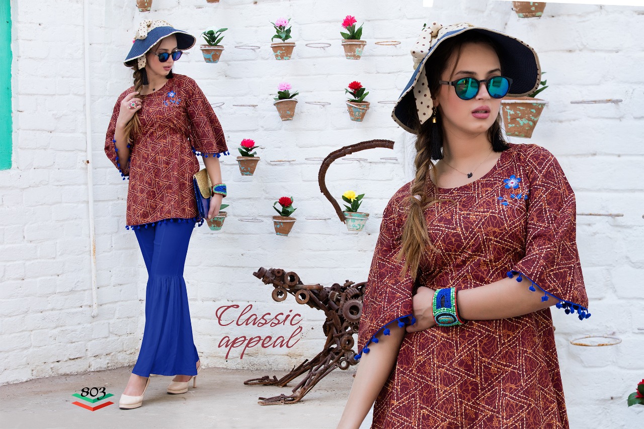 Queen By The Royal Collection 801 To 810 Series Indian Traditional Wear Collection Beautiful Stylish Fancy Colorful Party Wear & Occasional Wear Cotton Printed Kurtis At Wholesale Price