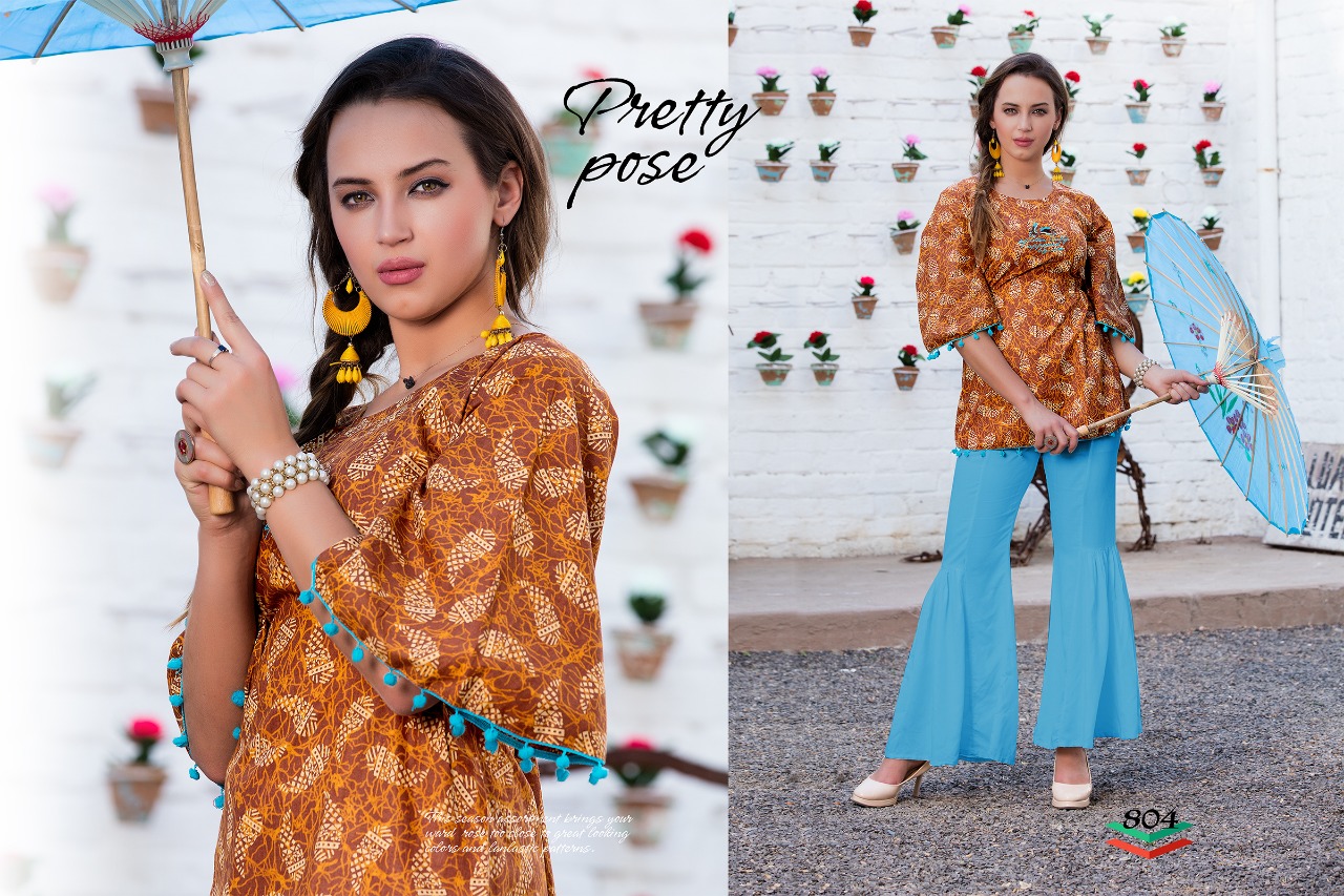 Queen By The Royal Collection 801 To 810 Series Indian Traditional Wear Collection Beautiful Stylish Fancy Colorful Party Wear & Occasional Wear Cotton Printed Kurtis At Wholesale Price