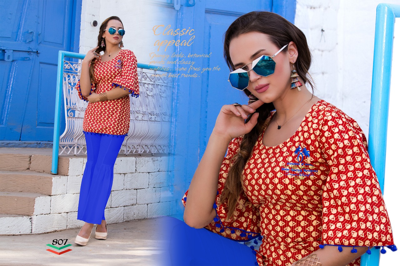 Queen By The Royal Collection 801 To 810 Series Indian Traditional Wear Collection Beautiful Stylish Fancy Colorful Party Wear & Occasional Wear Cotton Printed Kurtis At Wholesale Price