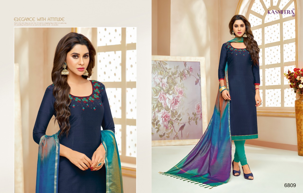 Raasleela Vol-3 By Kayce Trendz 6804 To 6815 Series Beautiful Stylish Fancy Colorful Casual Wear & Ethnic Wear Collection Long Slub Embroidered Dresses At Wholesale Price