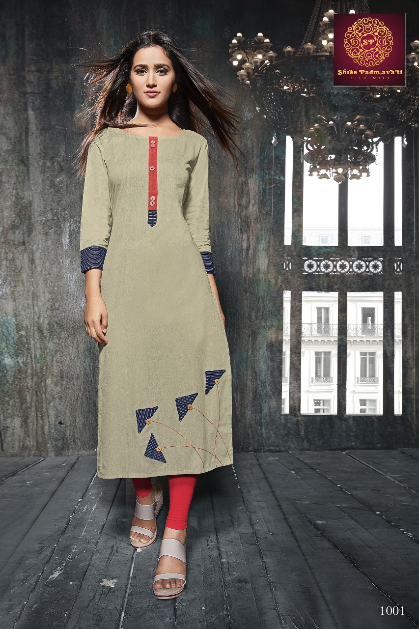 Raazi By Shree Padmavati 1001 To 1007 Series Beautiful Stylish Colorful Fancy Party Wear & Ethnic Wear & Ready To Wear Cotton Flex Kurtis At Wholesale Price