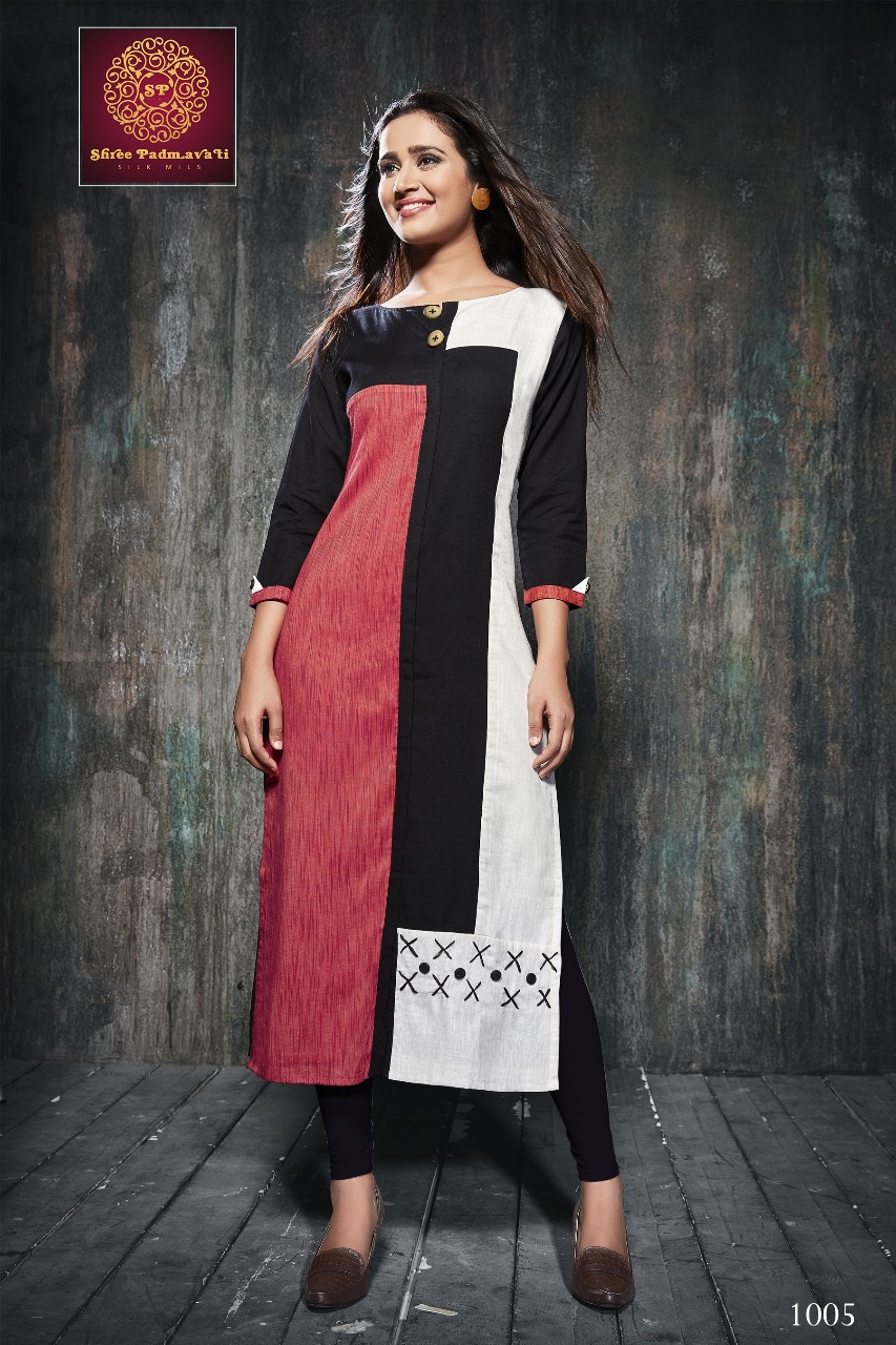 Raazi By Shree Padmavati 1001 To 1007 Series Beautiful Stylish Colorful Fancy Party Wear & Ethnic Wear & Ready To Wear Cotton Flex Kurtis At Wholesale Price