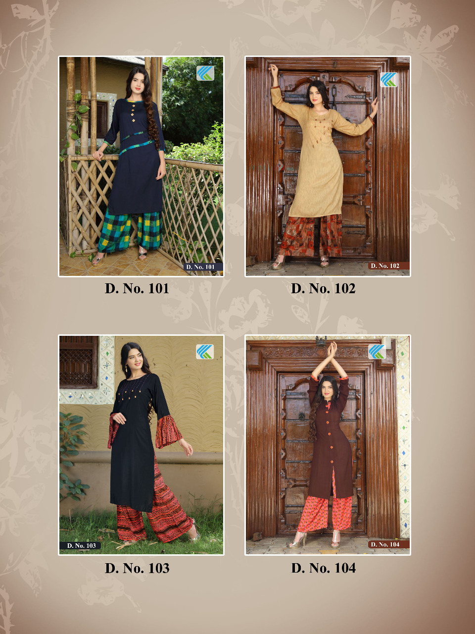 Rabia By Kailash 101 To 104 Series Beautiful Colorful Stylish Fancy Casual Wear & Ethnic Wear & Ready To Wear Premium Rayon Printed Kurtis At Wholesale Price