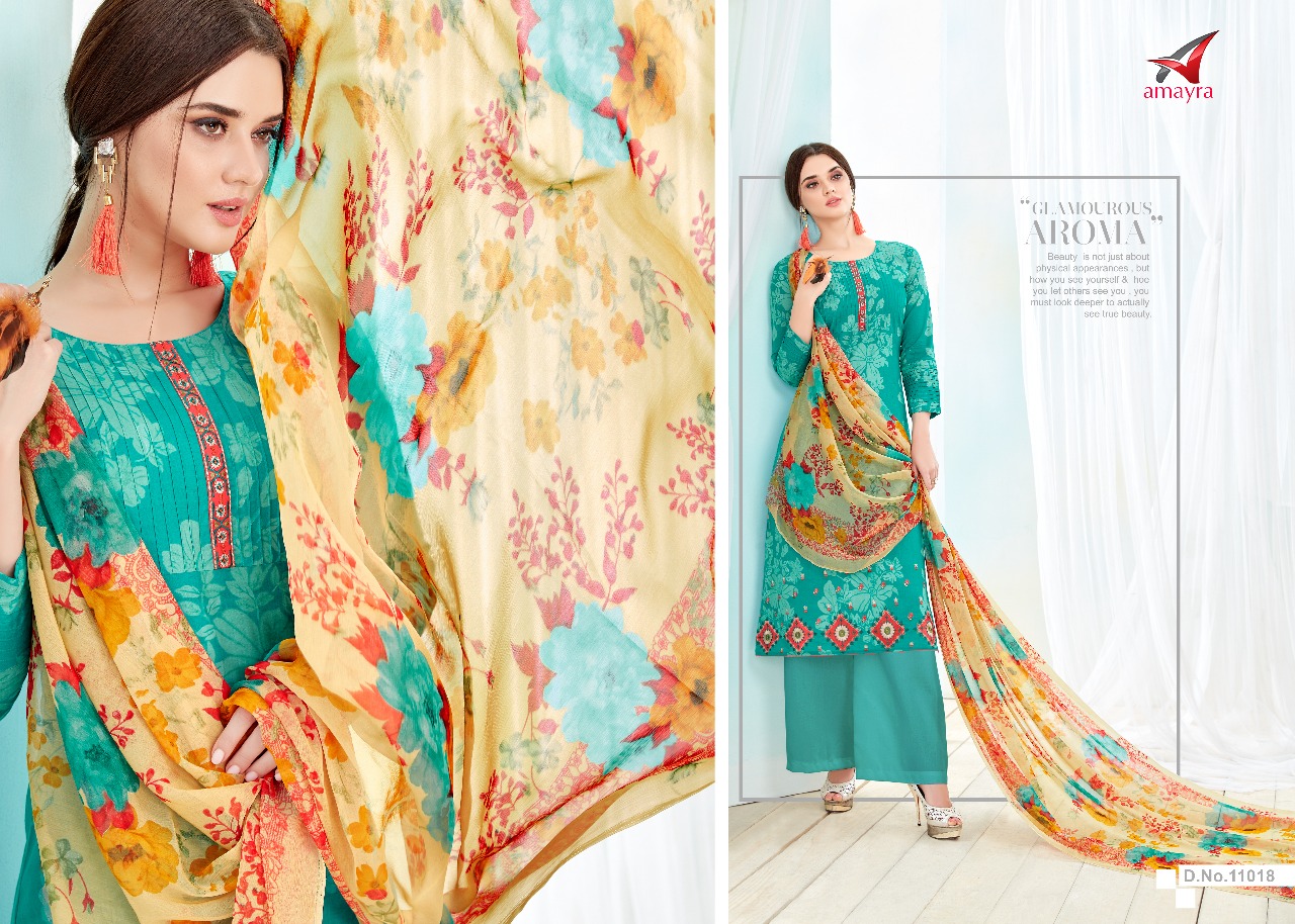 Rabiya By Amayra 11017 To 11024 Series Beautiful Stylish Fancy Colorful Causl Wear & Ethnic Wear Cotton Satin With Embroidered Dresses At Wholesale Price