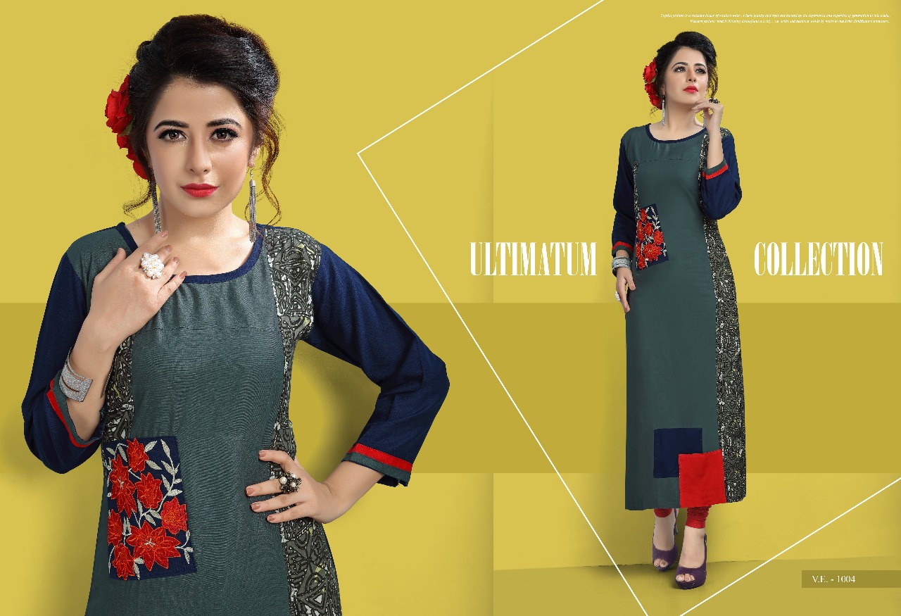 Radha Vol-1 By Vilohit Enterprise 1001 To 1007 Series Designer Beautiful Stylish Fancy Colorful Casual Wear & Ethnic Wear Collection Heavy Rayon Kurtis At Wholesale Price