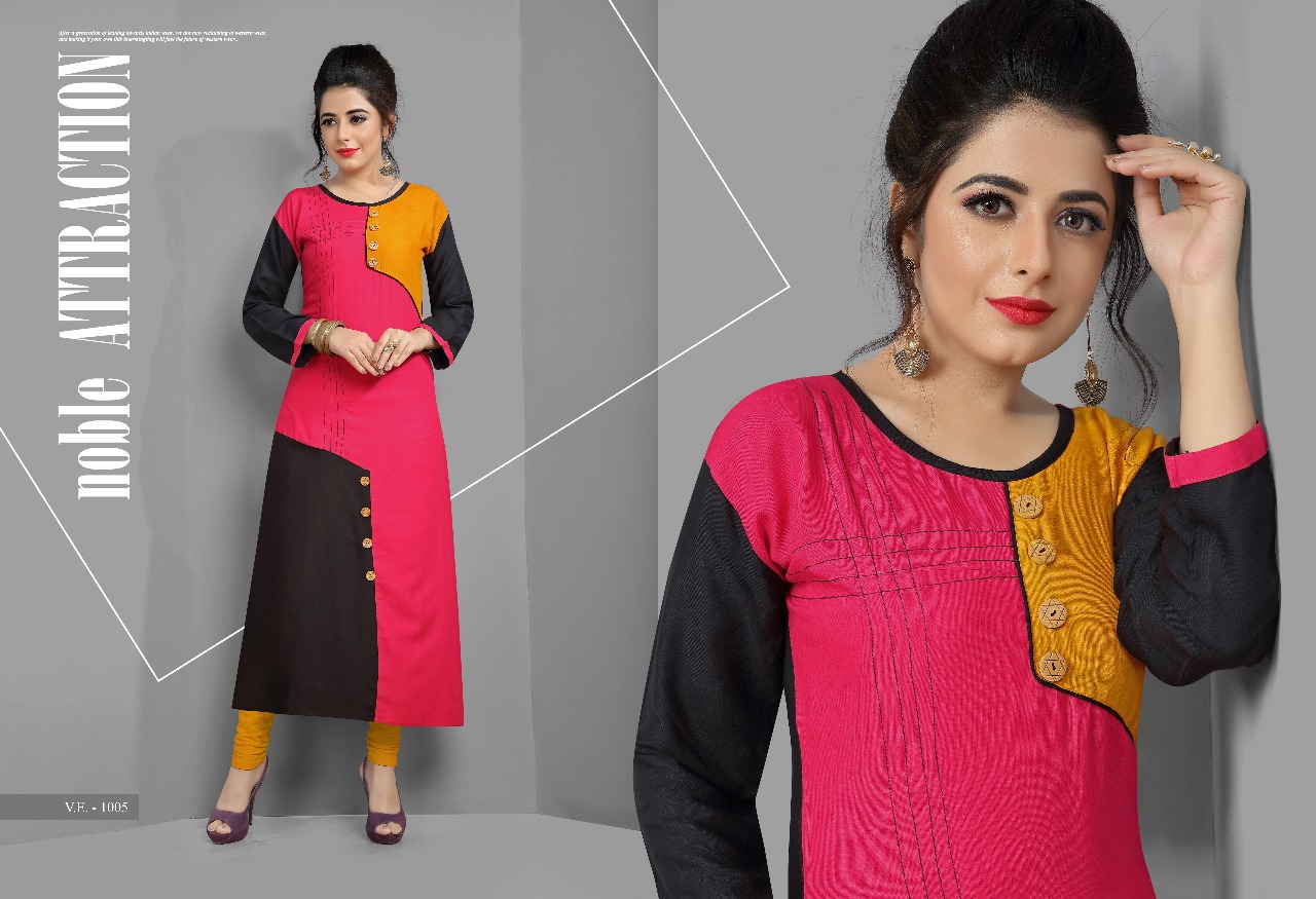 Radha Vol-1 By Vilohit Enterprise 1001 To 1007 Series Designer Beautiful Stylish Fancy Colorful Casual Wear & Ethnic Wear Collection Heavy Rayon Kurtis At Wholesale Price