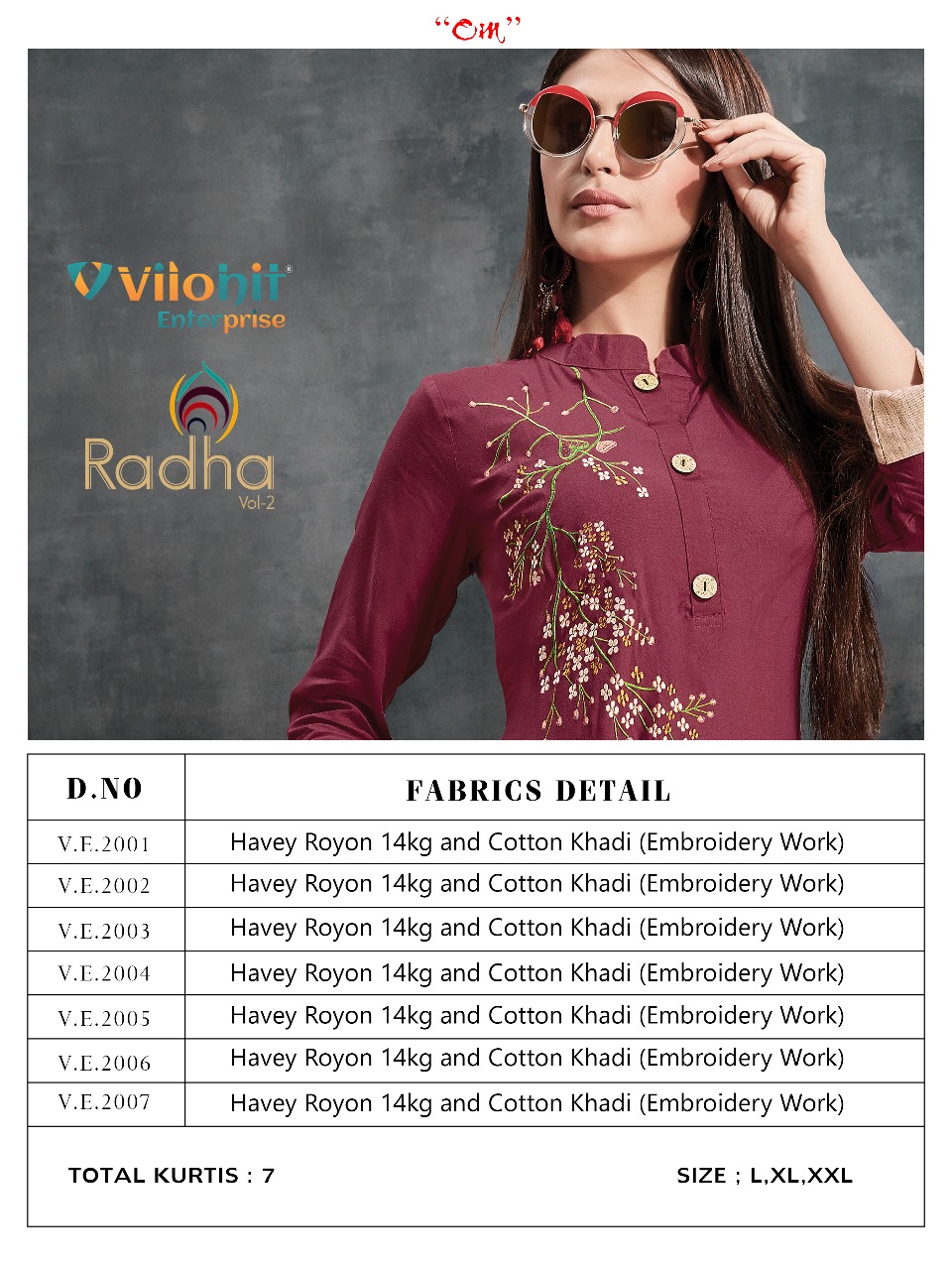 Radha Vol-2 By Vilohit Enterprise 2001 To 2007 Series Beautiful Stylish Fancy Colorful Casual Wear & Ethnic Wear & Ready To Wear Heavy Rayon Kurtis At Wholesale Price