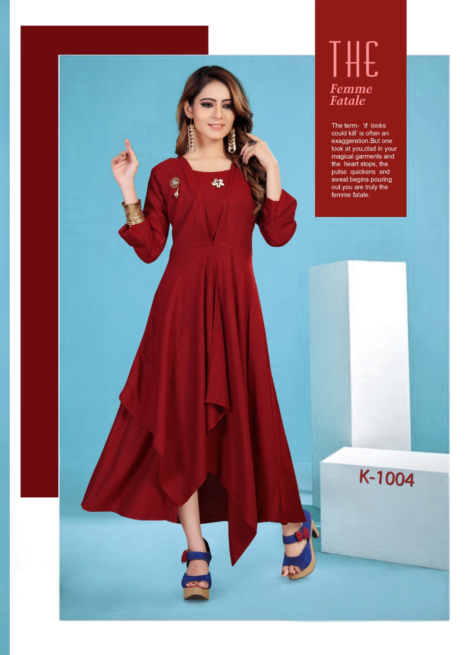 Radhika Vol-3 By Tanish Fashion 1001 To 1006 Series Beautiful Stylish Fancy Colorful Casual Wear & Ethnic Wear Rayon Two Tone Kurtis At Wholesale Price