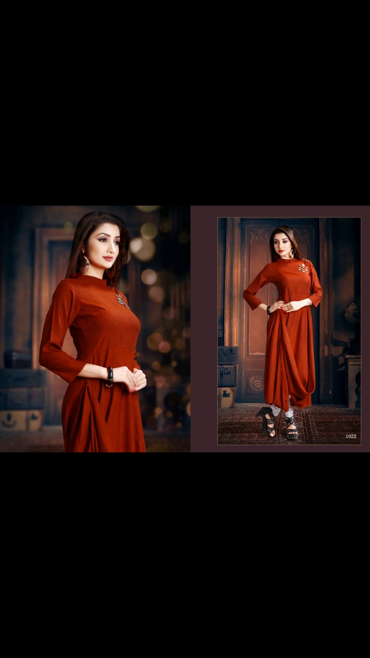 Radhika By Revaa 1018 To 1023 Series Beautiful Colorful Stylish Fancy Casual Wear & Ethnic Wear & Ready To Wear Rayon Two Tone Kurtis At Wholesale Price