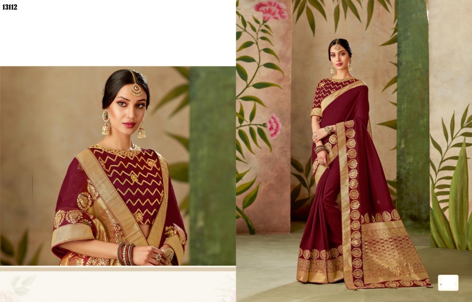 Rajrani By Mahotsav Creation 13104 To 13118 Series Indian Designer Traditional Wear Collection Beautiful Stylish Fancy Colorful Party Wear & Occasional Wear Silk Sarees At Wholesale Price